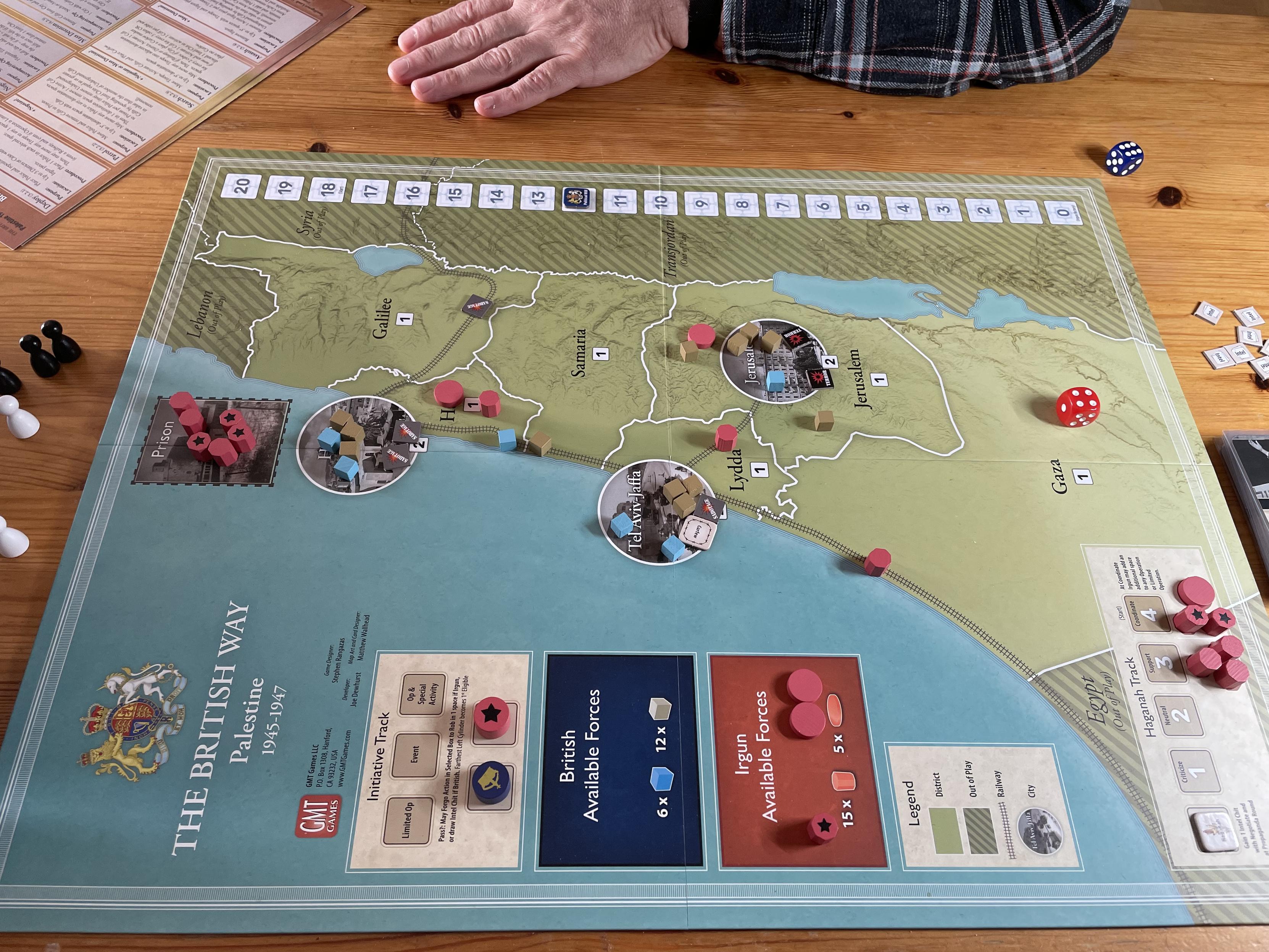 Brädspelet The British Way: Counterinsurgency at the End of Empire under pågående parti.