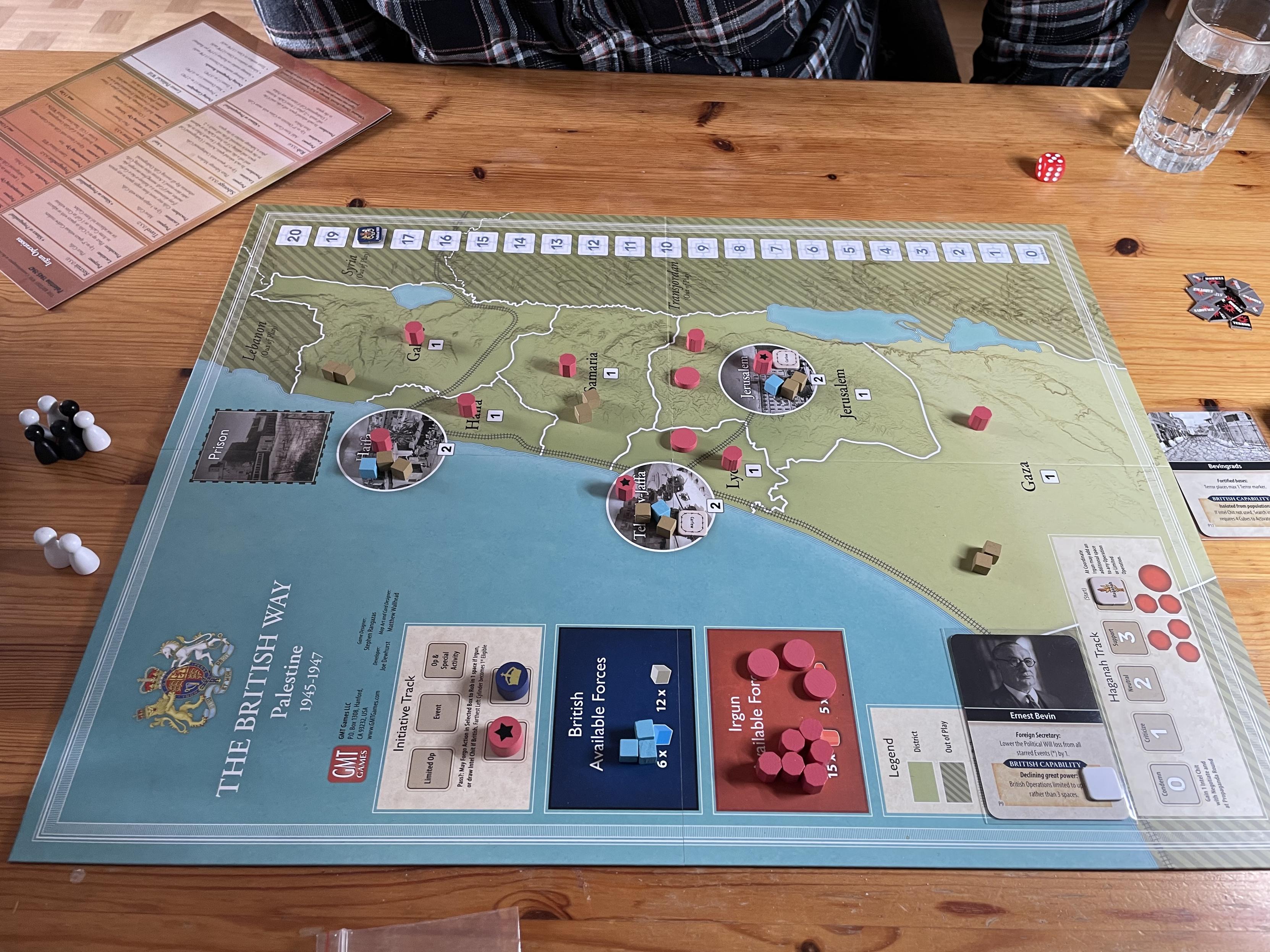 Brädspelet The British Way: Counterinsurgency at the End of Empire under pågående parti.